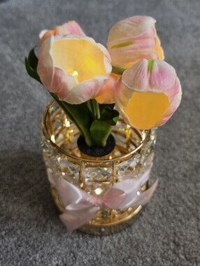 Tulip Flower Vase Lamps Small Desk Lamp 3 Colors 5 Tulip Tulip-Pink